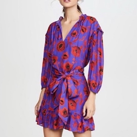 Alice + Olivia Dresses & Skirts - Alice + Olivia Women's Ellamae Floral Ruffle in Poppy Garden Print